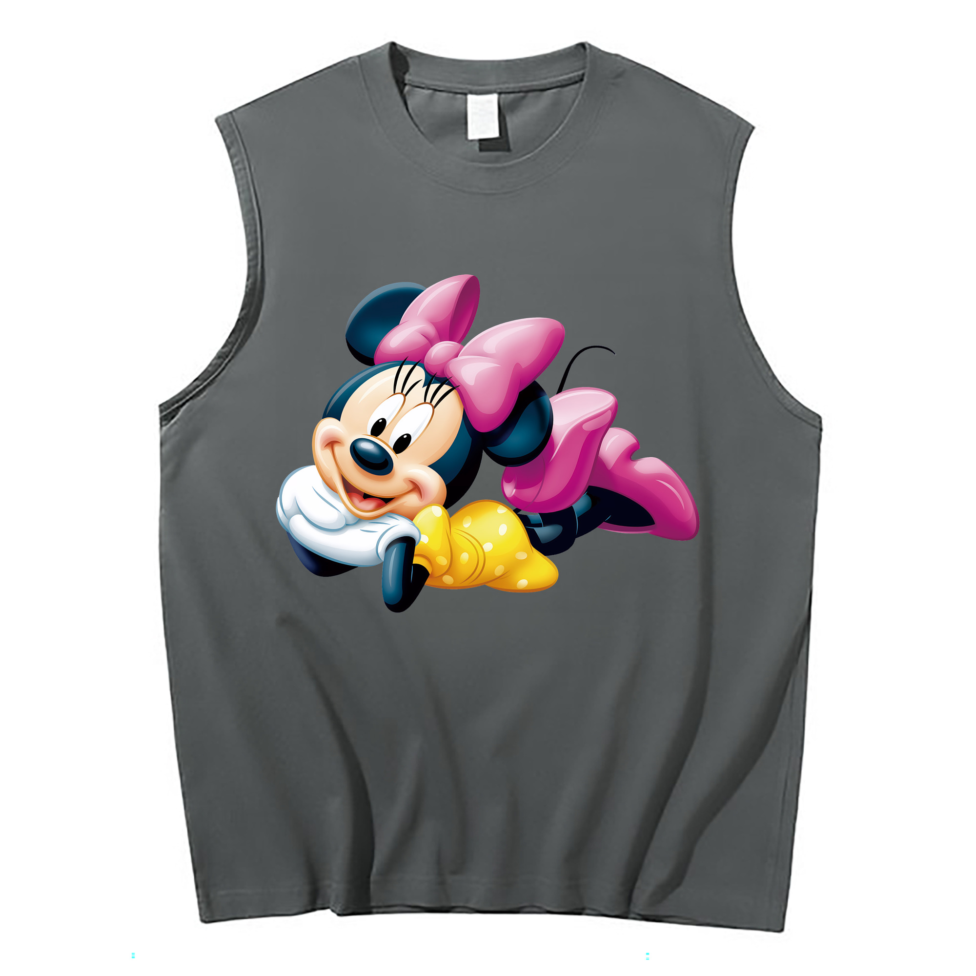 ミッキーマウス Mickey Mouse コットン100％タンクトップ（フロントプリント）
